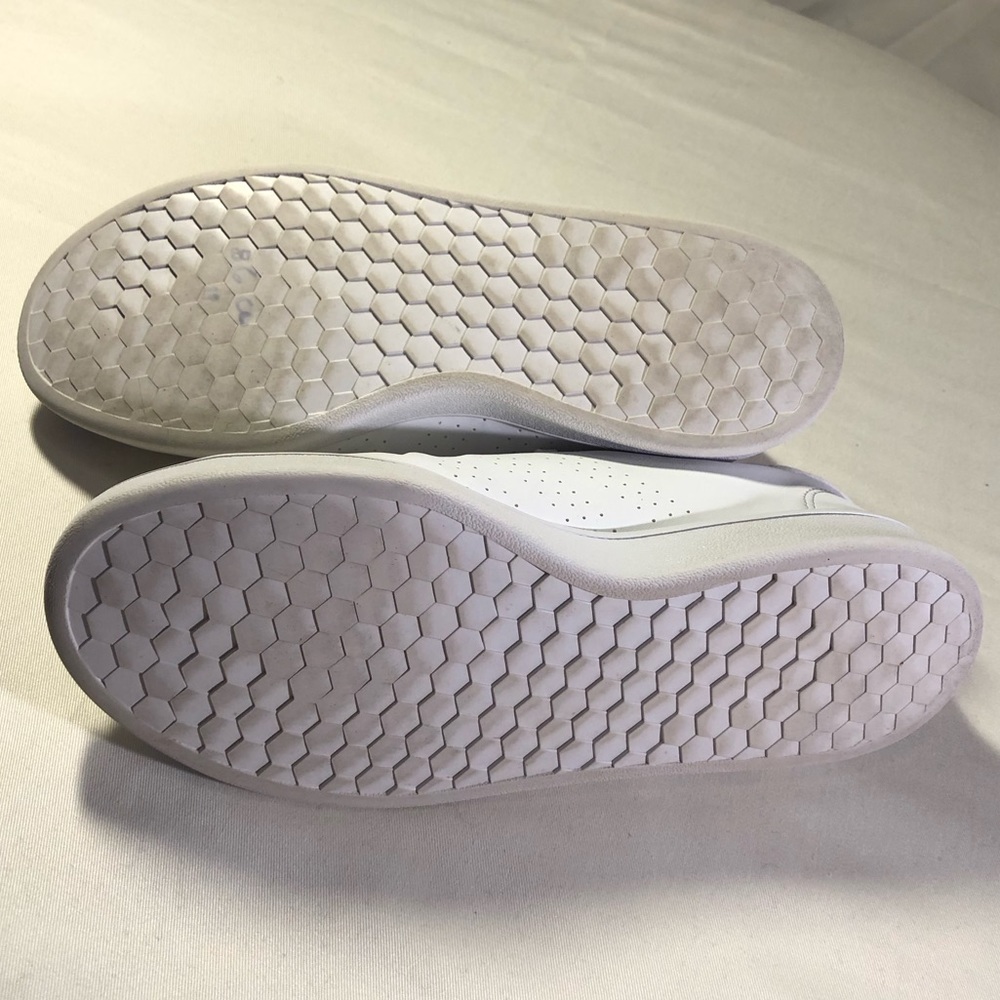 Adidas Advantage Base Cloud White Glow Pink Womens Sneaker - Picture 8 of 16